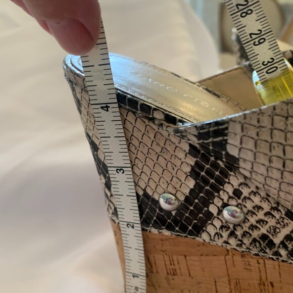 Ladies Marc Fisher  Hollen2 Snakeskin Wedges Size 10 - Picture 7 of 8